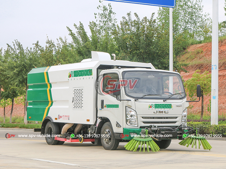 JMC 5 CBM Road Sweeper Truck - Front Right Side